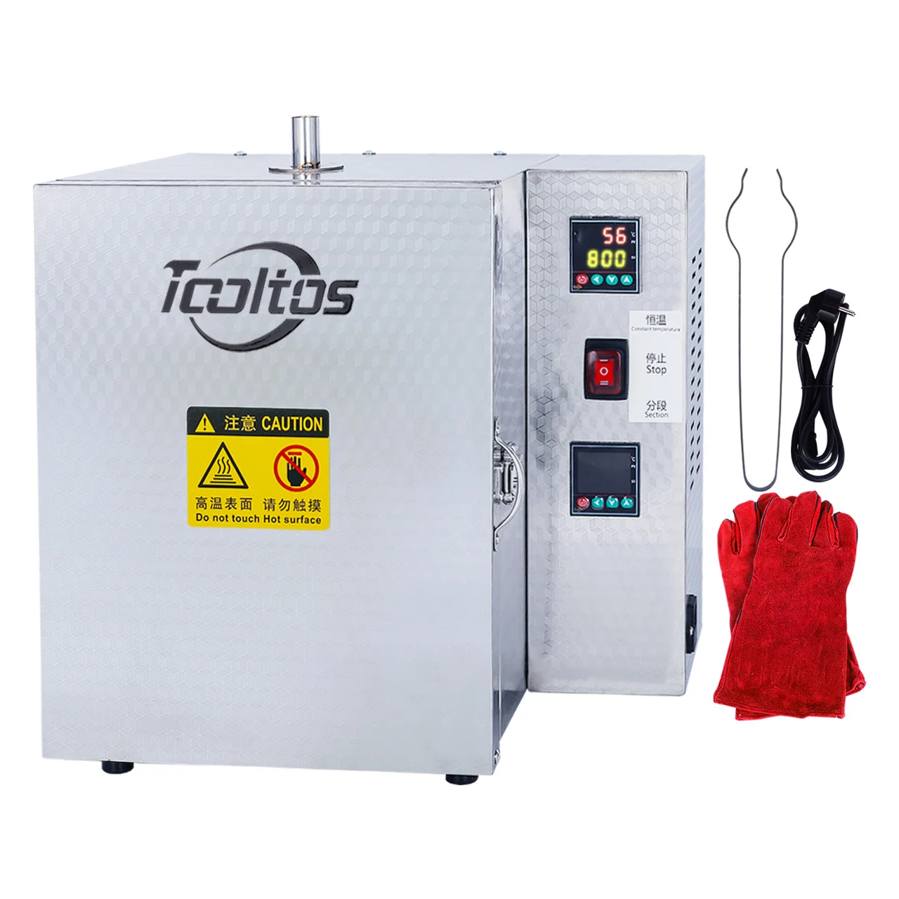 TOOLTOS 1500W Jewelry Casting Burnout Kiln Furnace Wax Mold Oven Machine for Lost Wax Casting with Dual Temperature Control